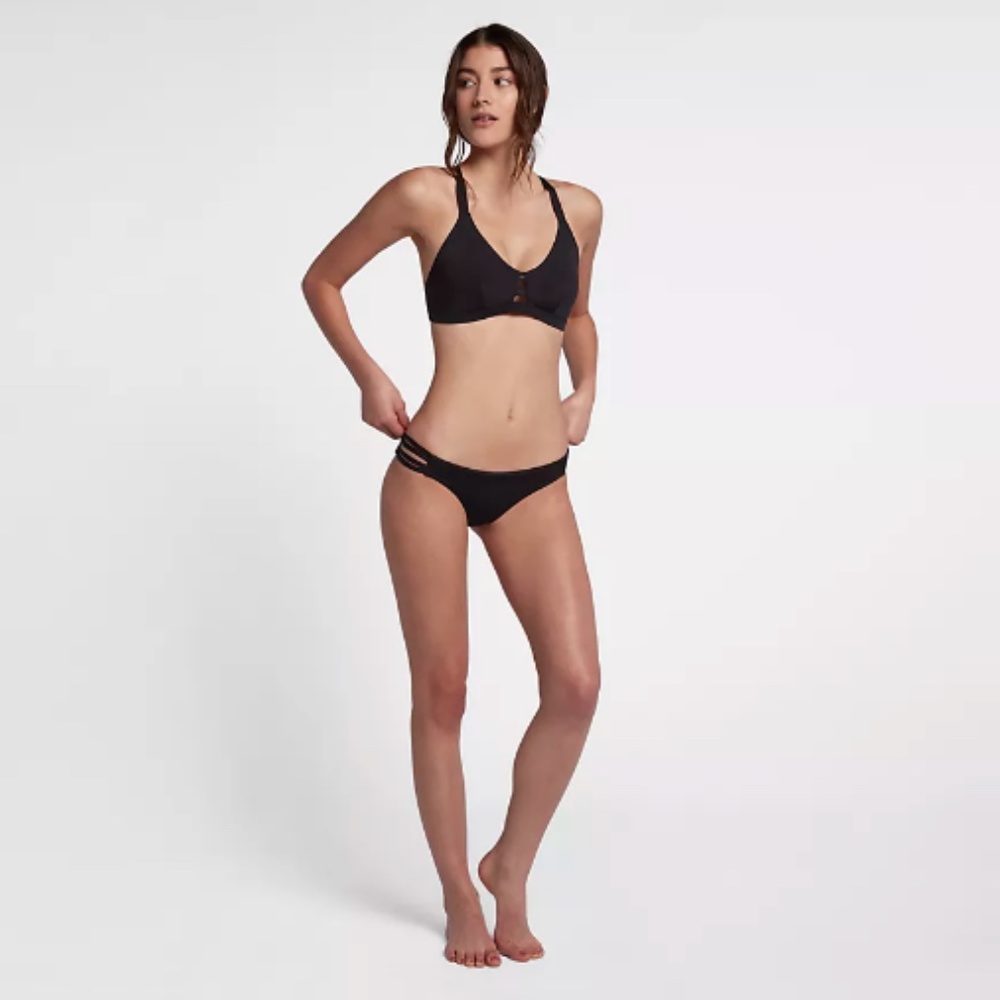 Hurley Quick Dry Max Surf Bikini Bottom - Black - Picture 6 of 7